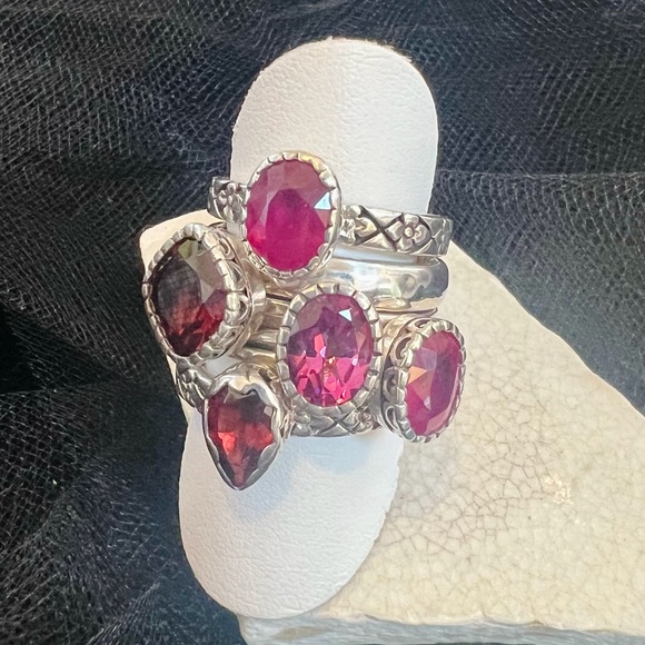 Stackable rings genuine gemstones - Picture 12 of 16